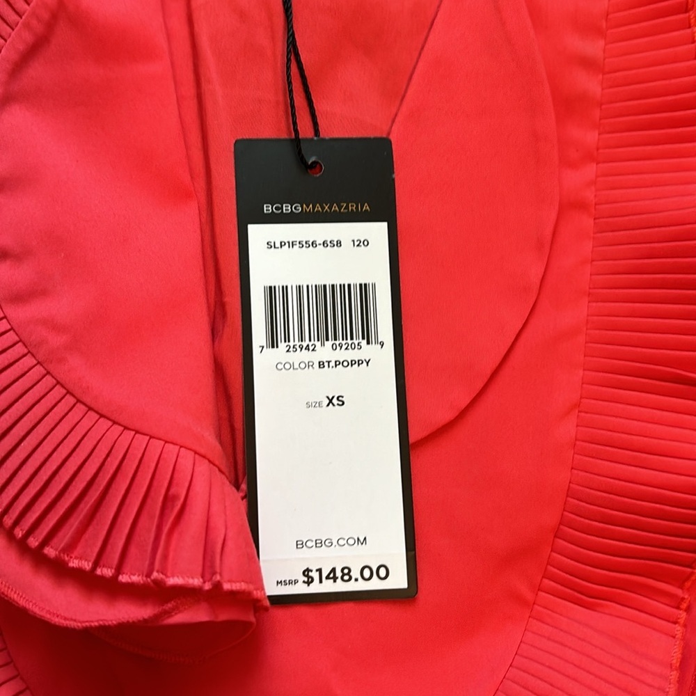NWT BCBGmaxazria women’s short sleeve top size XS - Picture 4 of 5